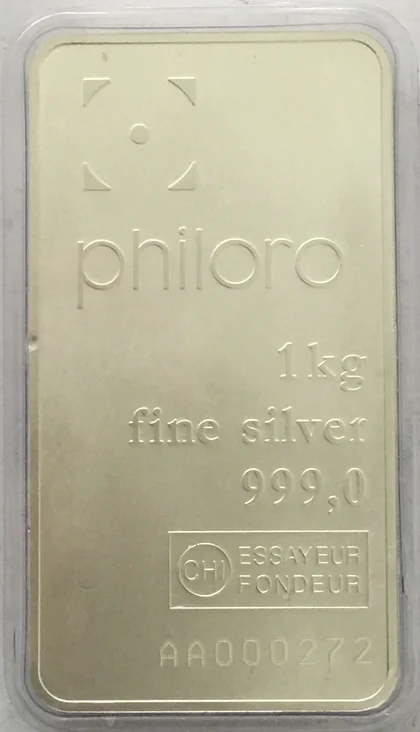 1kg Silberbarren Philoro 
