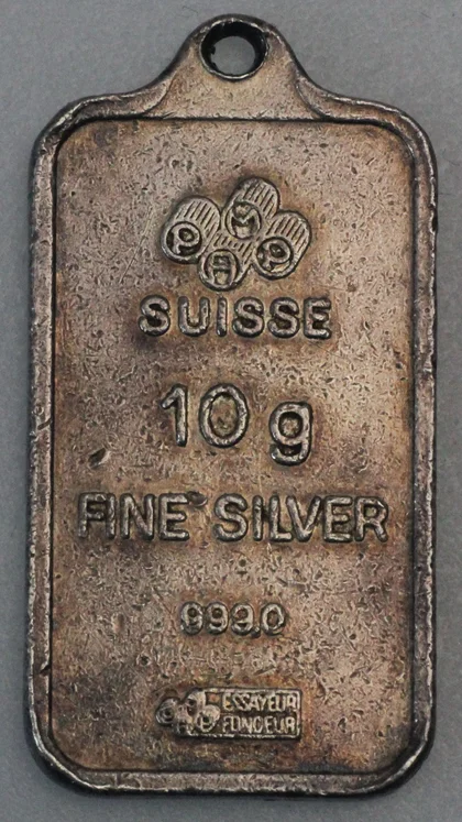 10g Silberbarren Anhänger Pamp
