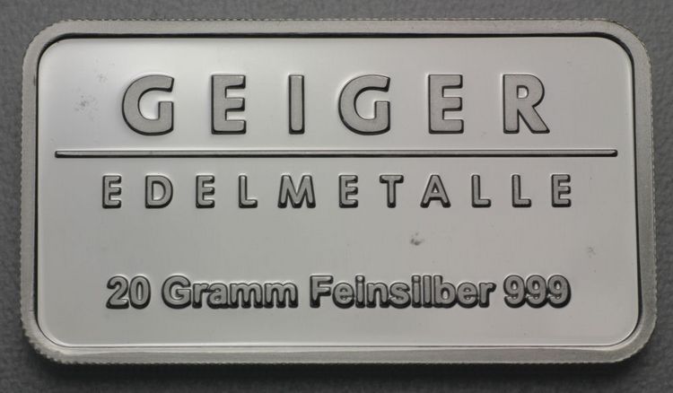 20g Silberbarren Geiger Edelmetalle