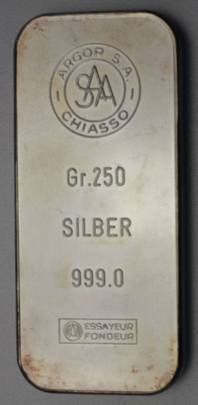 250g Silberbarren Argor-Chiasso