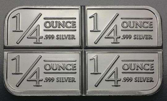 Stagecoach Silverbar Rückseite 4 x 1/4oz