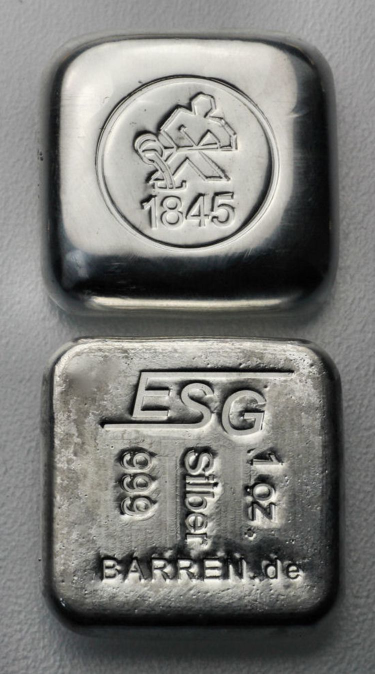 Gegossene 1oz Silberbarren Gegossene 1oz Silberbarren