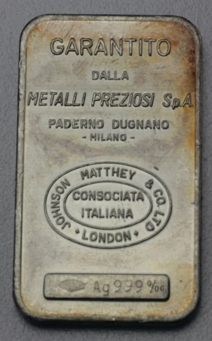 1kg Silberbarren Metalli Preziosi