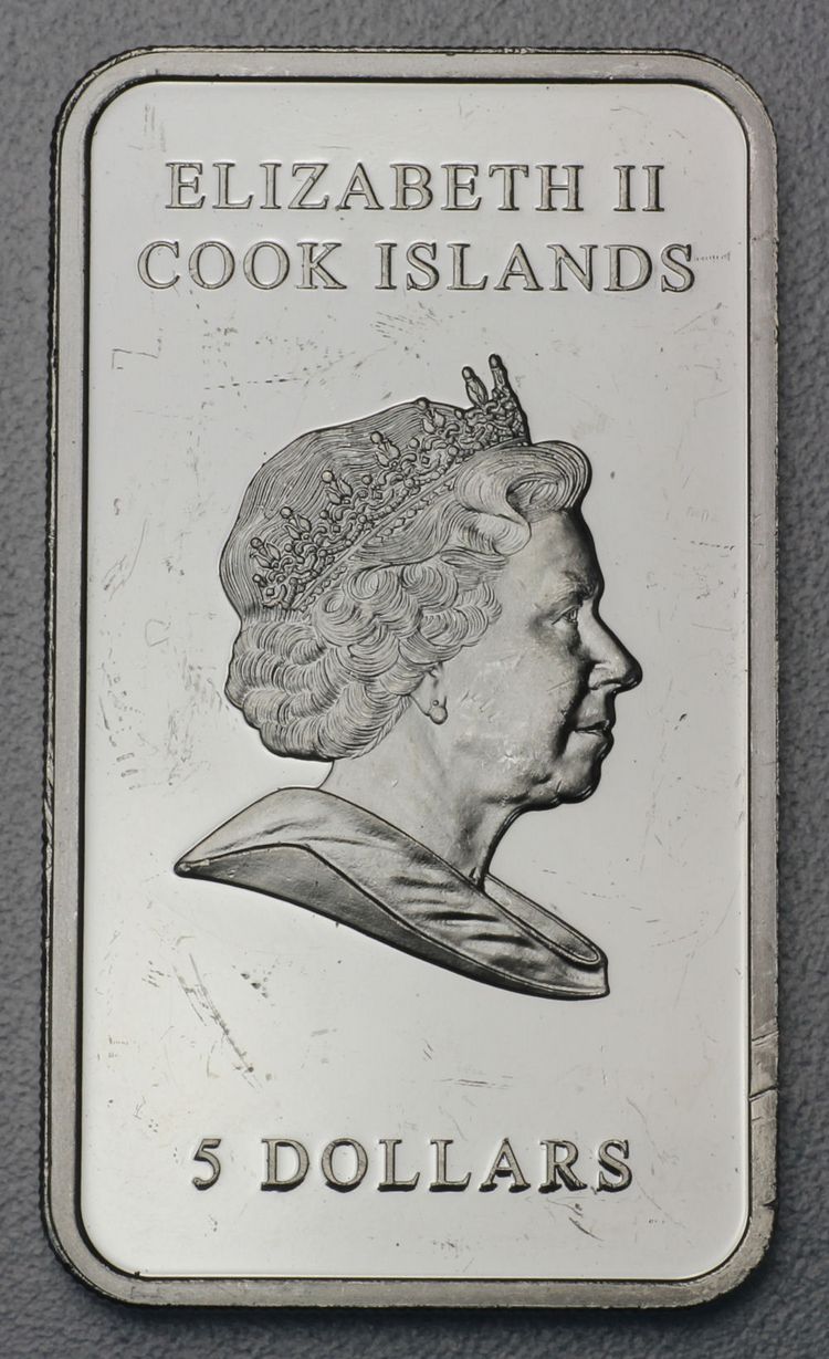 1oz Cook Islands Münzbarren