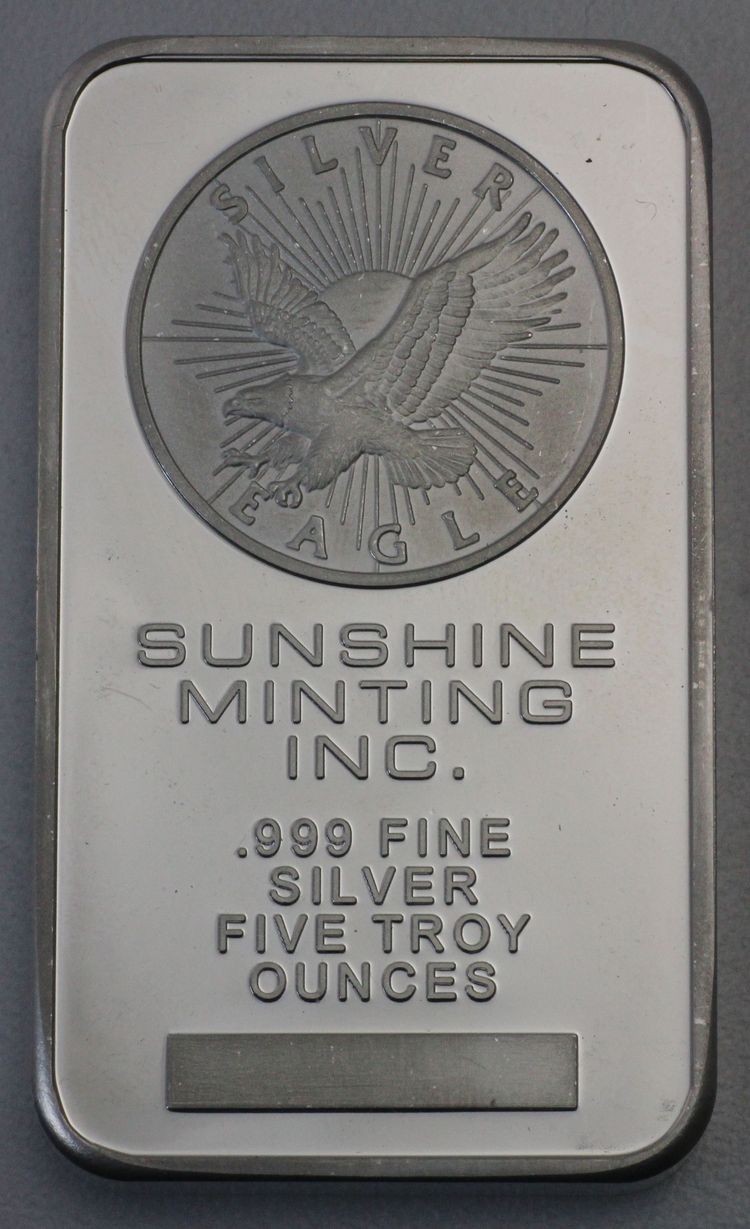 5 Ounces Fine Silver Sunshine Minting Inc.