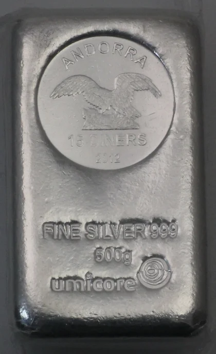 500g Münzbarren Umicore (Andorra)