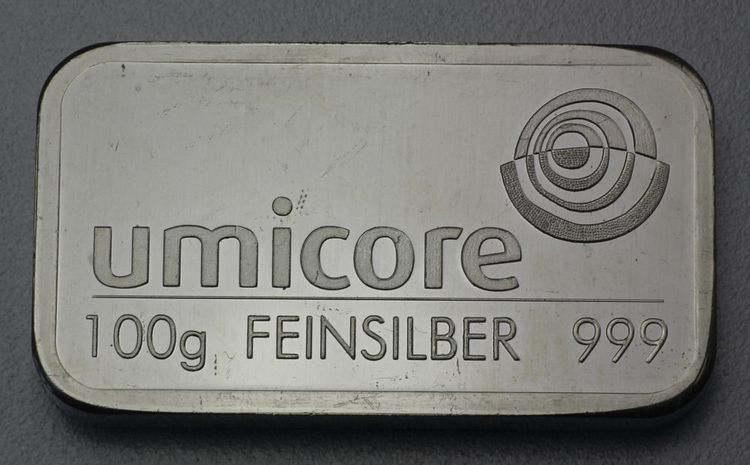 100g Silberbarren Umicore