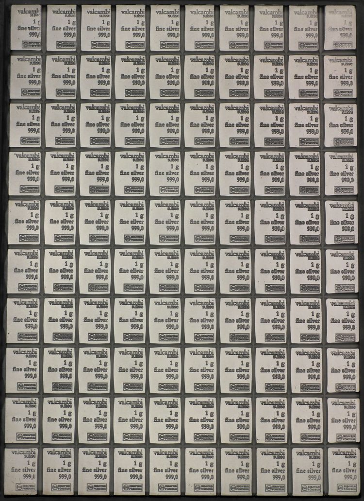 100g Silbertafel Valcambi