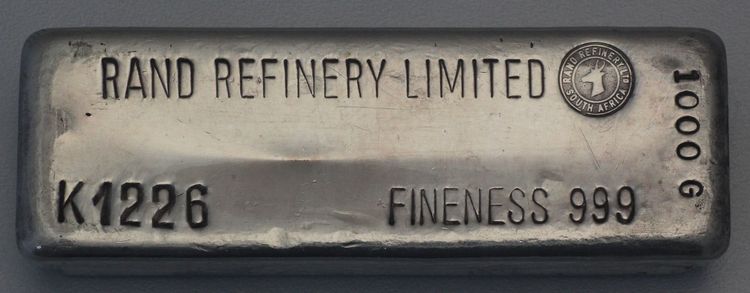 1kg Silberbarren Rand Refinery Limited