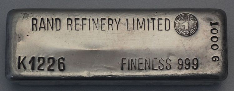 1kg Silberbarren Rand Refinery Limited