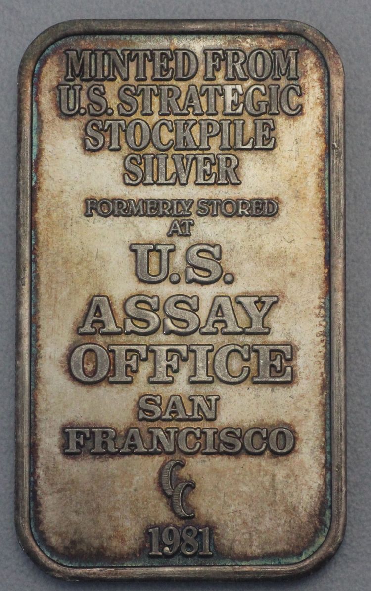 1oz Silberbarren US Assay Office San Francisco