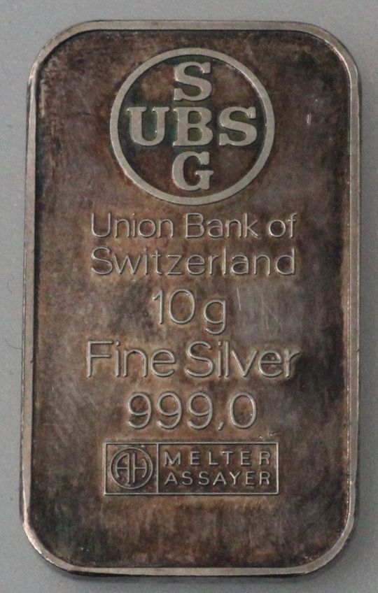 10g Silberbarren UBS Bank