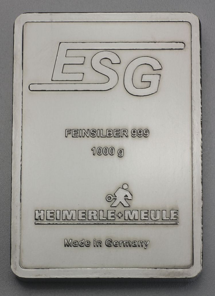 1kg DIN Silberbarren ESG