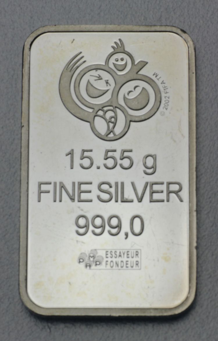 1/2oz Silberbarren Fussball WM Pamp 1/2oz Silberbarren Fussball WM Pamp