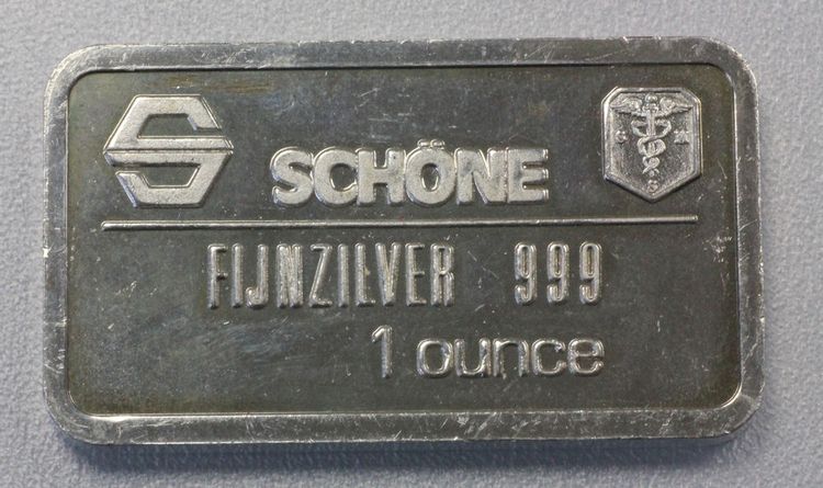 1oz Schöne Silberbarren (Heute Umicore)