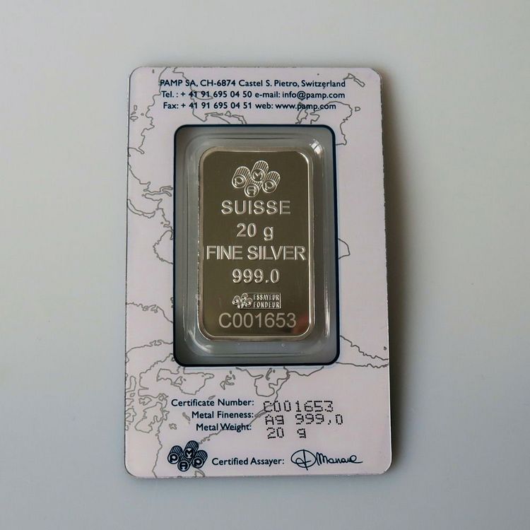 20g Silberbarren PAMP 20g Silberbarren PAMP