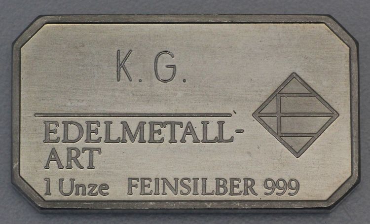 1oz Silberbarren KG Edelmetall-Art