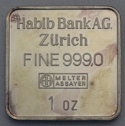 1oz Silberbarren Habib Bank Zürich