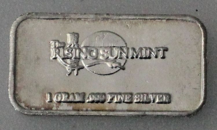 1g Silberbarren Rising Sun Mint USA