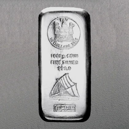1000g Fiji Silberbarren
