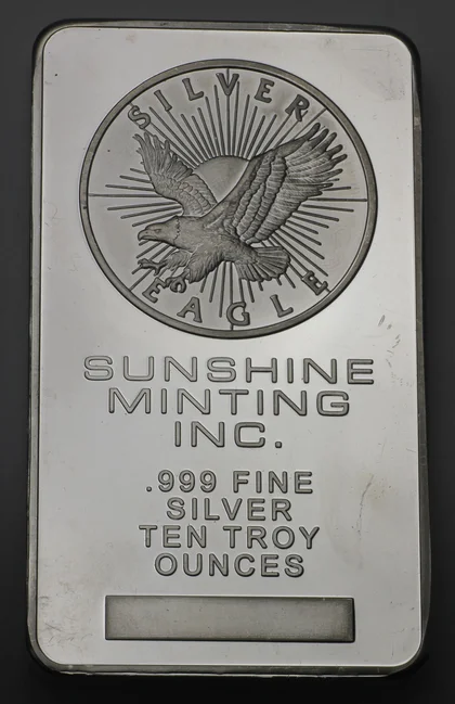 10oz Silberbarren Sunshine Minting Silver Eagle bar