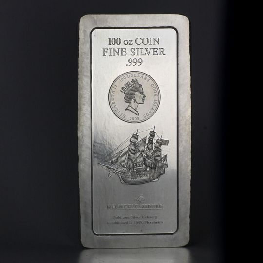 100oz Münzbarren Cook Silver