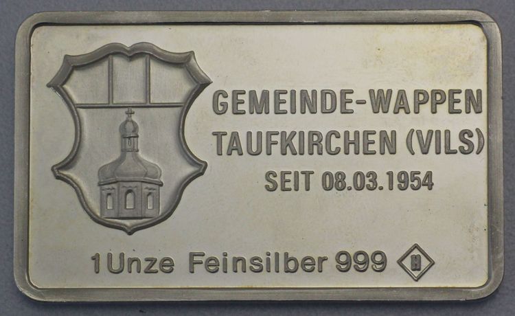 1oz Silberbarren Taufkirchen