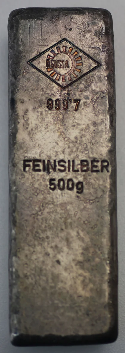 500g Silberbarren Ögussa