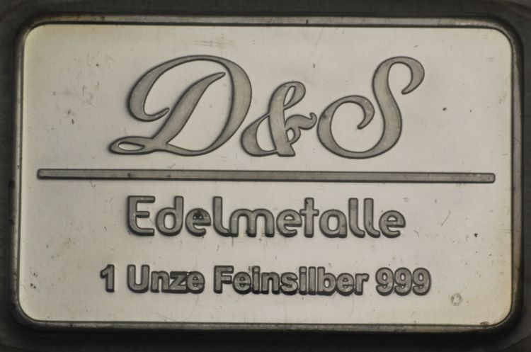 D&S Edelmetalle 1 Unze Feinsilber