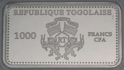 1oz Silberbarren Springbock Togolaise Rückseite
