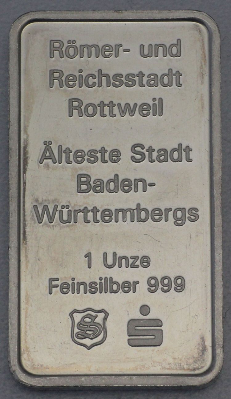 1oz Silberbarren Rottweil 1oz Silberbarren Rottweil