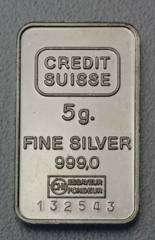 5g Silberbarren Credit-Suisse