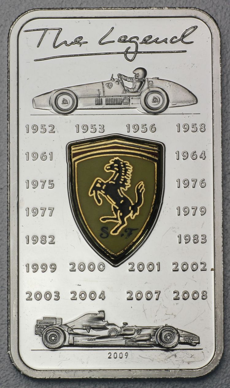 1oz Silberbarren Formel-1 1oz Silberbarren Formel-1