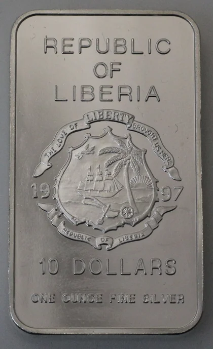 1oz Münzbarren 10 Dollars Republic of Liberia