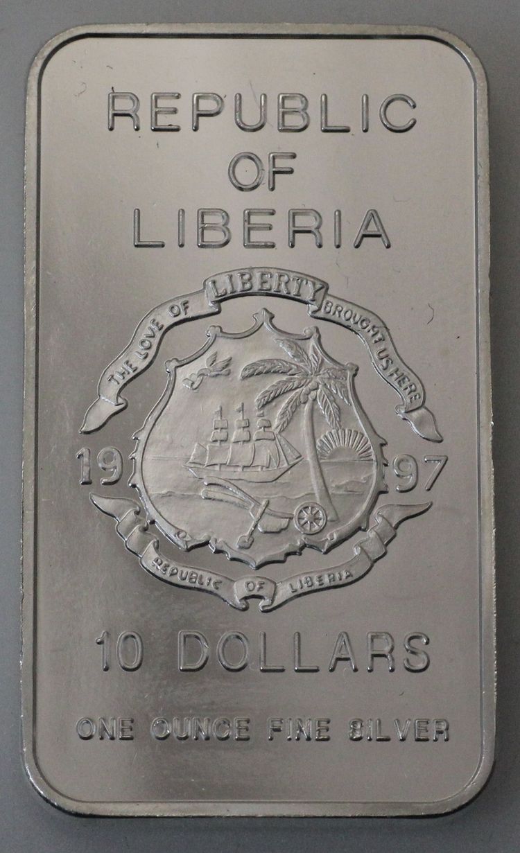 1oz Münzbarren 10 Dollars Republic of Liberia 1oz Münzbarren 10 Dollars Republic of Liberia