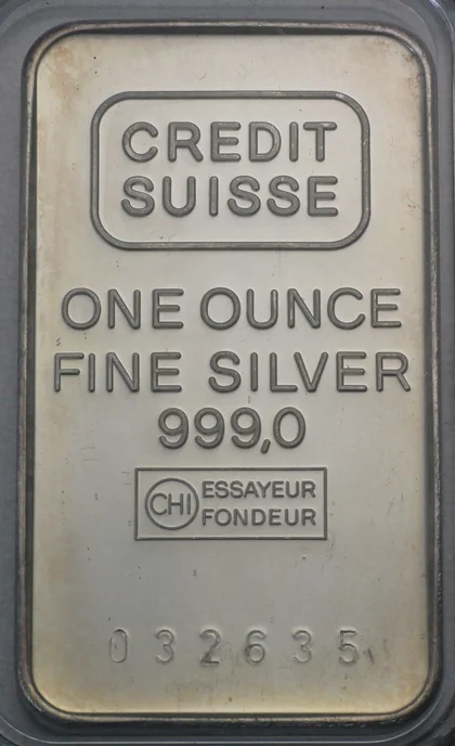 1oz Silber Credit Suisse (Valcambi)