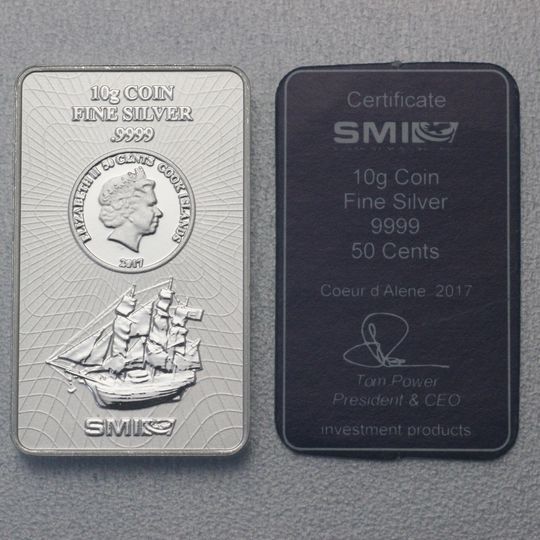 10g Silber Münzbarren Cook Islands