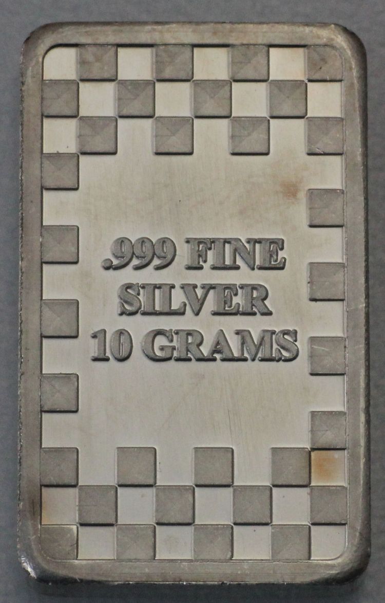 10 Grams Silberbarren Kartenmotiv