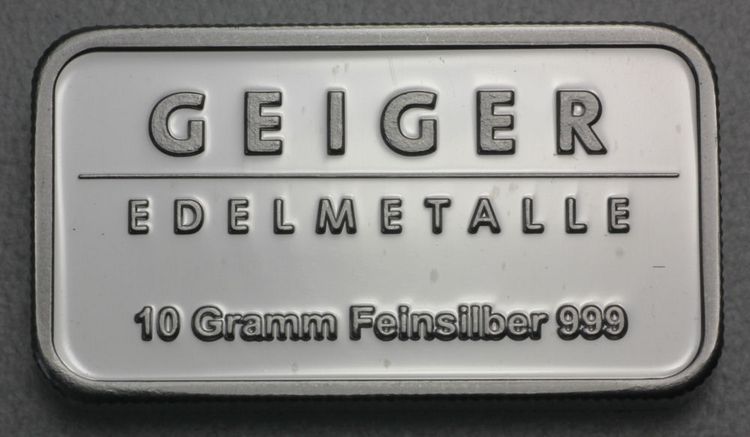 10g Silberbarren Geiger Edelmetalle