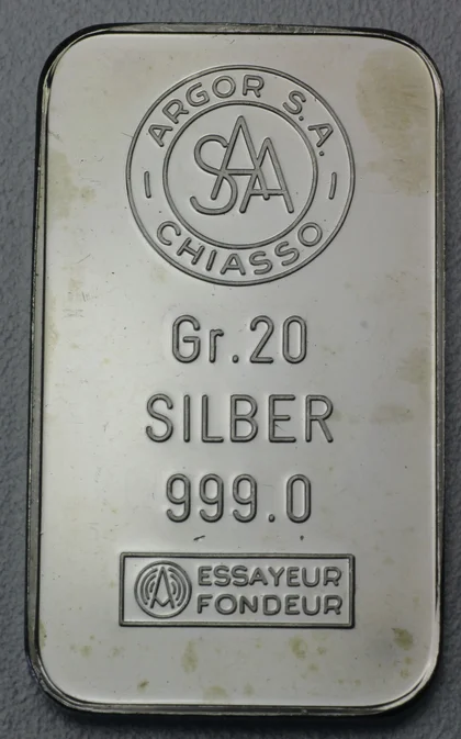 20g Silberbarren Argor Chiasso