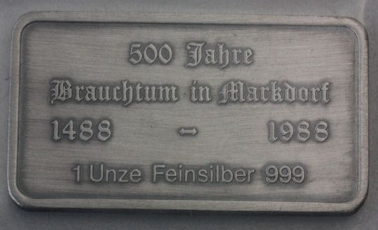1oz Silber 500 Jahre Brauchtum Markdorf