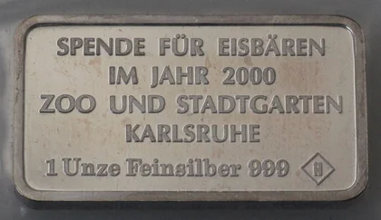 1oz Silber Eisbären Karlsruher Zoo
